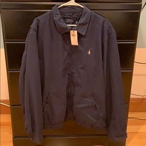 Navy Bi-Swing Windbreaker